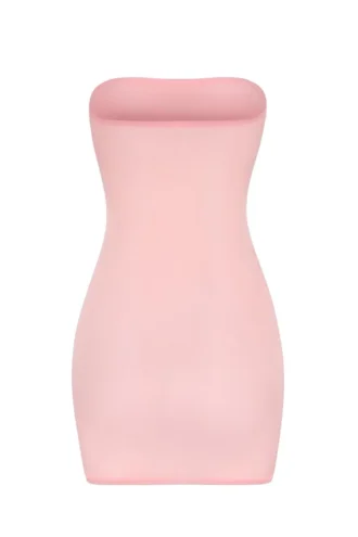 Mini-robe nuisette bandeau en maille transparente douce Intimates, couleur rose