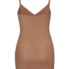 Mini-robe nuisette à col en V en maille douce Intimates, couleur miel Mini-robe nuisette à col en V en maille douce Intimates, couleur miel