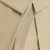 Mini-robe plissée à nouer en sergé tissé Bruna, couleur taupe Mini-robe plissée à nouer en sergé tissé Bruna, couleur taupe