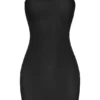 Mini-robe slip bandeau en maille transparente douce Intimates, couleur noire Mini-robe slip bandeau en maille transparente douce Intimates, couleur noire