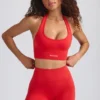 Mini-short Define Luxe en rouge coquelicot