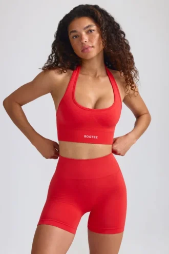 Mini-short Define Luxe en rouge coquelicot