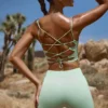 Mini-short FlexiRib à taille haute, vert