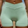 Mini-short FlexiRib à taille haute, vert
