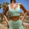 Mini-short FlexiRib à taille haute, vert