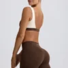 Mini-short froncé en marbré noisette