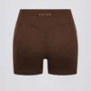 Mini-short froncé en marbré noisette