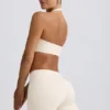 Mini-short froncé en marl ivoire Mini-short froncé en marl ivoire