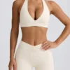 Mini-short froncé en marl ivoire Mini-short froncé en marl ivoire