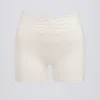 Mini-short froncé en marl ivoire Mini-short froncé en marl ivoire