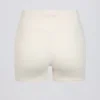 Mini-short froncé en marl ivoire Mini-short froncé en marl ivoire