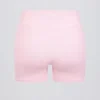 Mini-short froncé en marl rose pâle