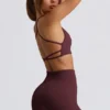 Mini-short sans coutures Super Sculpt en bordeaux