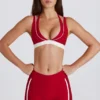 Mini-short Soft Active à contrastes en rouge foncé Mini-short Soft Active à contrastes en rouge foncé