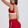 Mini-short Soft Active à contrastes en rouge foncé Mini-short Soft Active à contrastes en rouge foncé