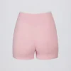 Mini-short Soft Active croisé à contraste, couleur rose poudré Mini-short Soft Active croisé à contraste, couleur rose poudré