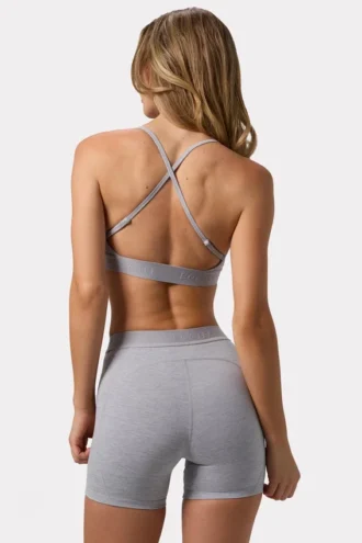 Mini-short Soft Active en gris chiné