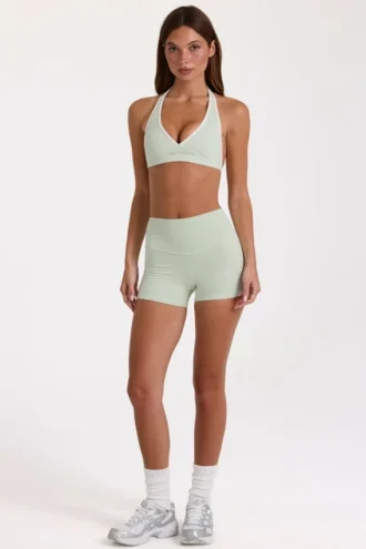 Mini-short Soft Active en marbré sauge