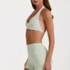 Mini-short Soft Active en marbré sauge Mini-short Soft Active en marbré sauge