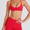 Mini-short Soft Active à poche et taille en V, couleur rouge fraise Mini-short Soft Active à poche et taille en V, couleur rouge fraise
