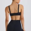 Mini-short Soft Active à taille croisée, noir Mini-short Soft Active à taille croisée, noir