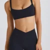 Mini-short Soft Active à taille croisée, noir Mini-short Soft Active à taille croisée, noir
