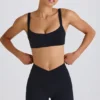 Mini-short Soft Active à taille croisée, noir Mini-short Soft Active à taille croisée, noir