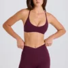 Mini-short Soft Active à taille en V et poches, couleur bordeaux Mini-short Soft Active à taille en V et poches, couleur bordeaux