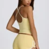 Mini-short taille basse couleur citron Mini-short taille basse couleur citron