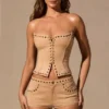 Mini-short taille basse Zoryelle en beige Mini-short taille basse Zoryelle en beige