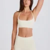 Mini-short taille haute couleur crème Mini-short taille haute couleur crème