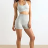 Mini-short taille haute Define Luxe en gris Mini-short taille haute Define Luxe en gris