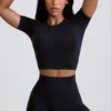 Mini-short taille haute Define Luxe en noir Mini-short taille haute Define Luxe en noir
