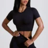 Mini-short taille haute Define Luxe en noir Mini-short taille haute Define Luxe en noir