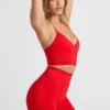 Mini-short taille haute Define Luxe en rouge Mini-short taille haute Define Luxe en rouge