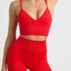 Mini-short taille haute Define Luxe en rouge Mini-short taille haute Define Luxe en rouge