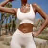 Mini-short taille haute FlexiRib ivoire Mini-short taille haute FlexiRib ivoire