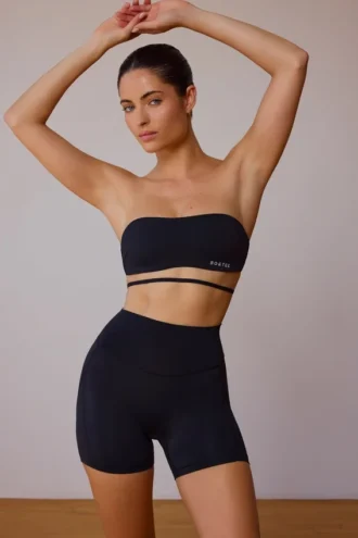 Mini-short taille haute noir