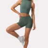 Mini-short taille haute Soft Active en kaki Mini-short taille haute Soft Active en kaki