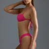 Oh Polly Maillots de bain : Bas de bikini cheeky échancré en V orné de strass HOTFIX, couleur sorbet framboise Oh Polly Maillots de bain : Bas de bikini cheeky échancré en V orné de strass HOTFIX, couleur sorbet framboise