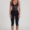 Pantalon capri court Giuliana en jersey Ponte noir Pantalon capri court Giuliana en jersey Ponte noir