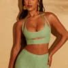 Pantalon court Zuni à lacets dans le dos, vert Pantalon court Zuni à lacets dans le dos, vert