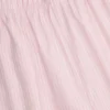 Pantalon Dalila à jambes larges en popeline de coton à rayures roses et blanches