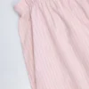Pantalon Dalila à jambes larges en popeline de coton à rayures roses et blanches