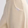 Pantalon de jogging en tissu éponge à jambes larges, couleur crème Pantalon de jogging en tissu éponge à jambes larges, couleur crème
