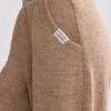 Pantalon de jogging en tissu éponge à jambes larges, couleur marron moka Pantalon de jogging en tissu éponge à jambes larges, couleur marron moka
