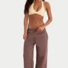 Pantalon de jogging à jambes larges en jersey brossé, couleur cacao Pantalon de jogging à jambes larges en jersey brossé, couleur cacao