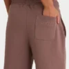 Pantalon de jogging à jambes larges en jersey brossé, couleur cacao Pantalon de jogging à jambes larges en jersey brossé, couleur cacao