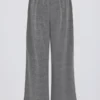 Pantalon de jogging large taille basse en coton texturé à boutons, gris foncé Pantalon de jogging large taille basse en coton texturé à boutons, gris foncé