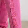 Pantalon de jogging oversize en jersey brossé rose vif Pantalon de jogging oversize en jersey brossé rose vif